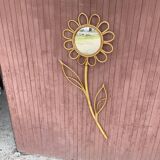 Vintage rattan mirror