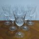 Set of 6 cut crystal wine glasses