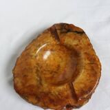 Caramel ocher alabaster ashtray Romano Bianchi Italy