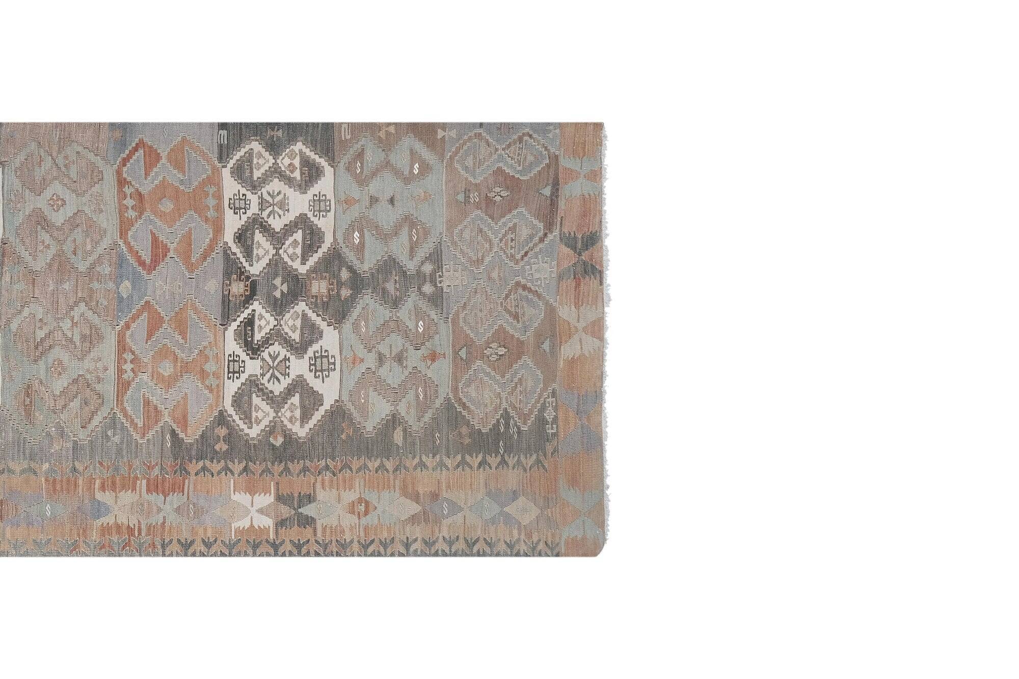 Vintage Turkish hallway rug 123x367 cm