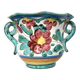 Cache pot fleurs plante en céramique italienne émaillée