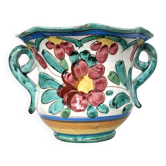 Cache pot fleurs plante en céramique italienne émaillée