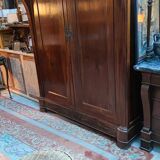 Wardrobe in walnut and marquetry and boxwood fillets from the Consulate period circa 1810