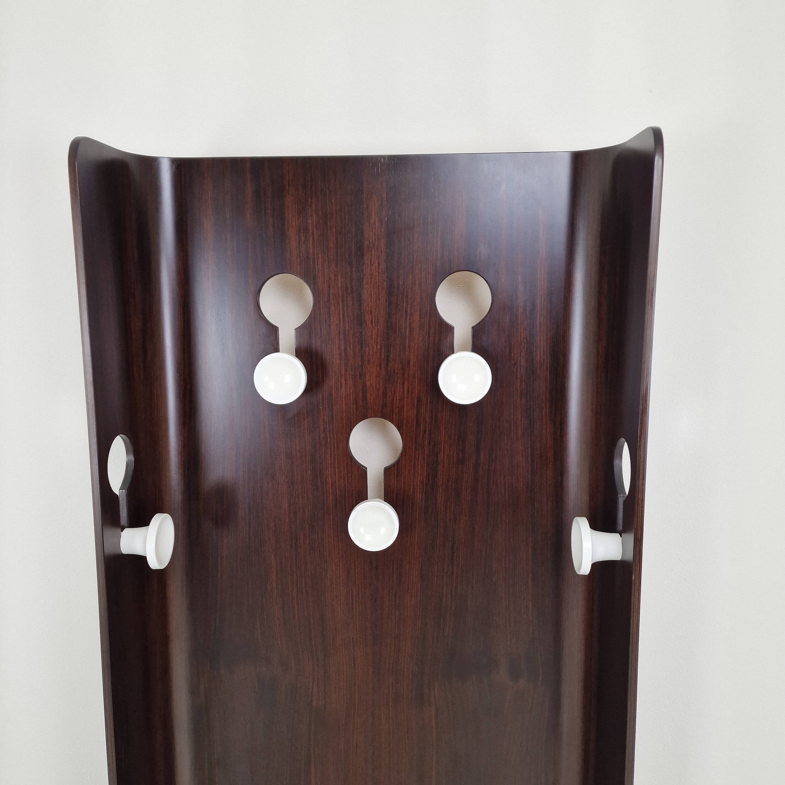 Italian Teak Coat Rack by Carlo de Carli for Fiarm, 1960s