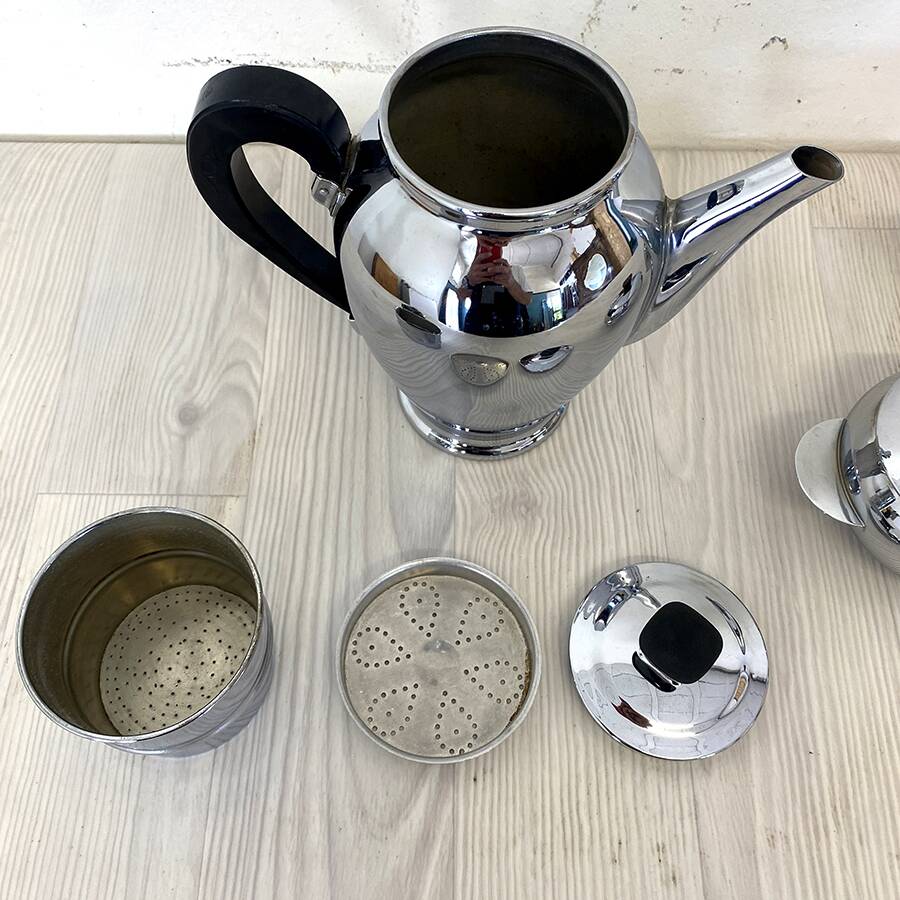 Baumlin Chrome coffee service vintage 50's