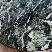 Emerald green marble "eye" coffee table, Roche Bobois, France, 1970s