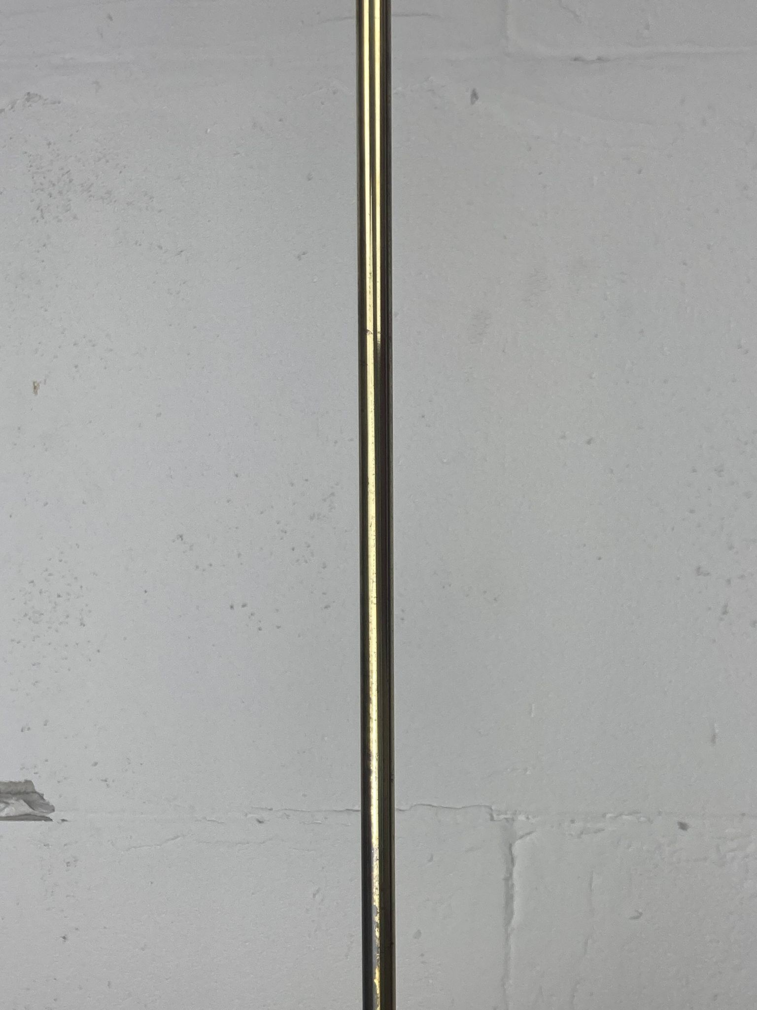 Telescopic brass and pencil reed rattan bamboo hanging pendant lamp, Italy 1970s