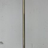 Telescopic brass and pencil reed rattan bamboo hanging pendant lamp, Italy 1970s