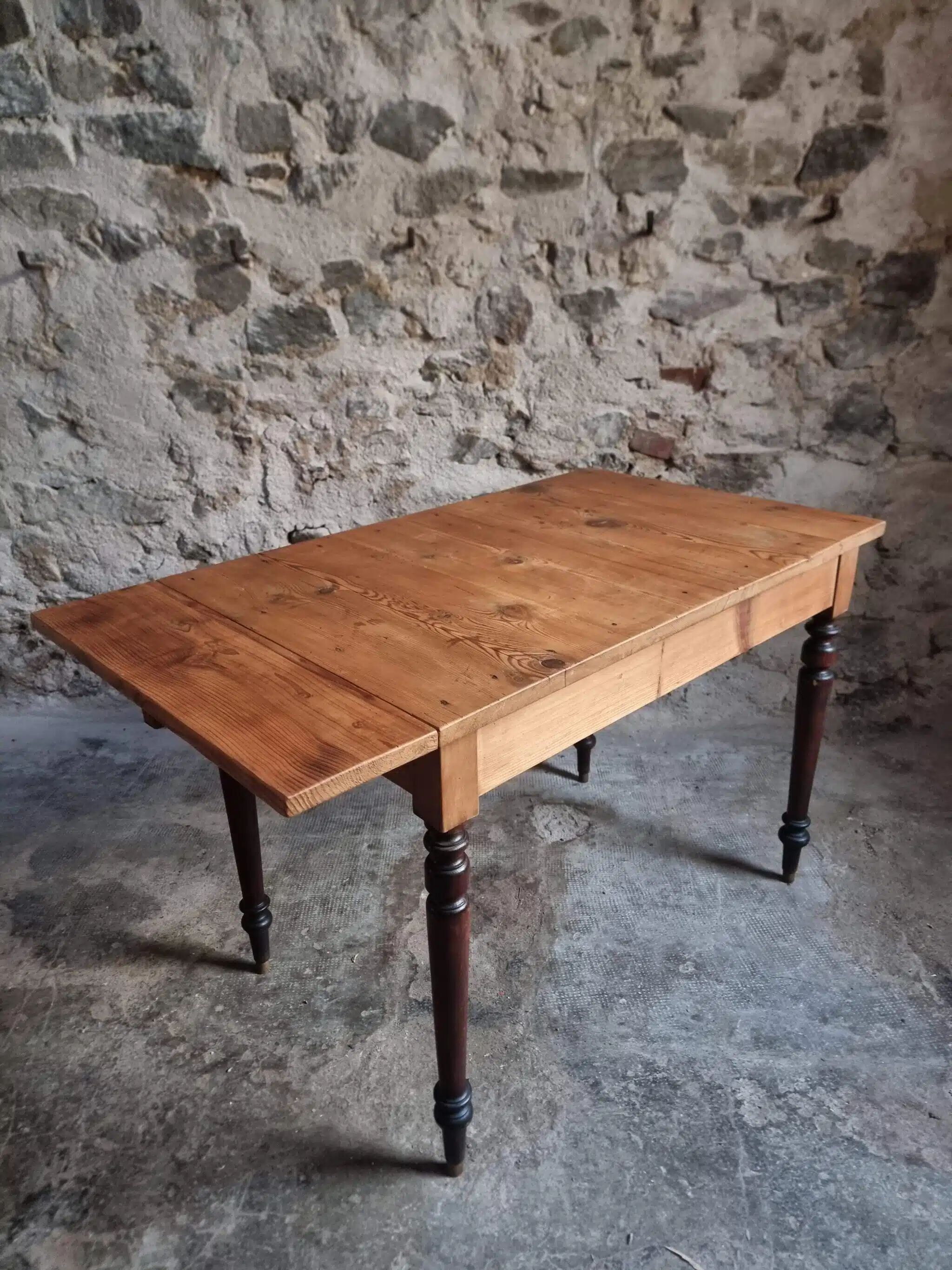 French vintage kitchen/desk table, extendable, 1930s