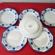 Lot of six flat plates from Digoin Sarreguemines