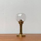 Brass and glass candle holder by Harald Buchrucker, mid-century, 1960s.