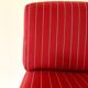 Pair of red striped armchairs from the 1980s