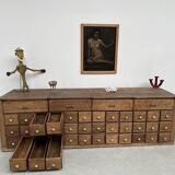 Old trade furniture with oak drawers XL format