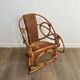 Organic Modernist Armchair in Rattan and Cowhide, Italian Work, A
