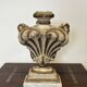 Decorative Element in Carved Wood on a Carrara Marble Base, Baroque I