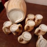 Vallauris faux wood  liqueur service