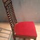 Chaise basse Napoléon III en velour rouge