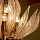 Venini's floral chandelier, murano glass leaves, Italy, 1970