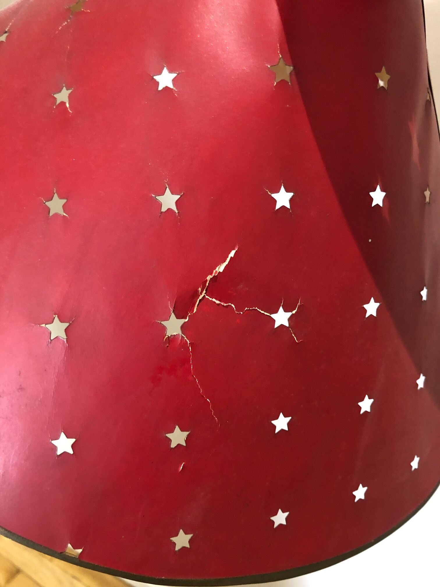 Lamppost with paper lampshade 1950