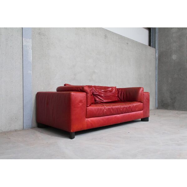 Padded Italian Sofa By Natuzzi Selency, Red Natuzzi Leather Sofa