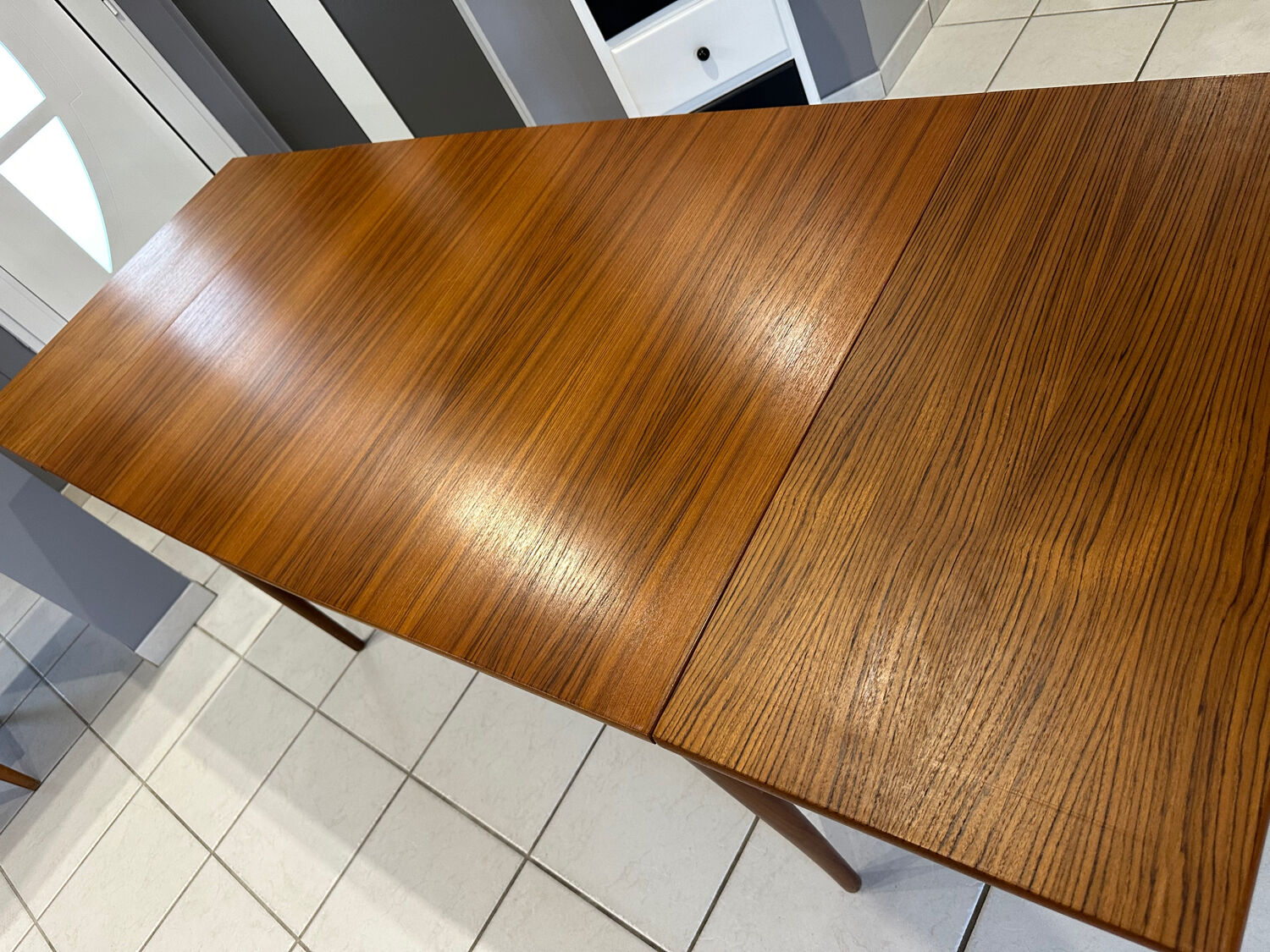 Vintage 1970s extendable Scandinavian teak table