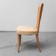 Ensemble de 6 chaises, simili cuir et bois, modernisme vintage années 50