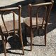 Paire de chaises de bistrot  bois courbe