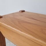 Vintage solid elm bedside table