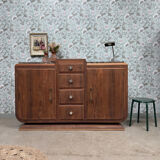 Buffet Art Déco en palissandre et marbre, rénové