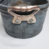 Table planter in zinc and brass