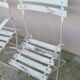 Series of 6 chairs and 1 folding armchair of iron garden bistro