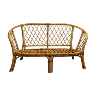 Rattan bench