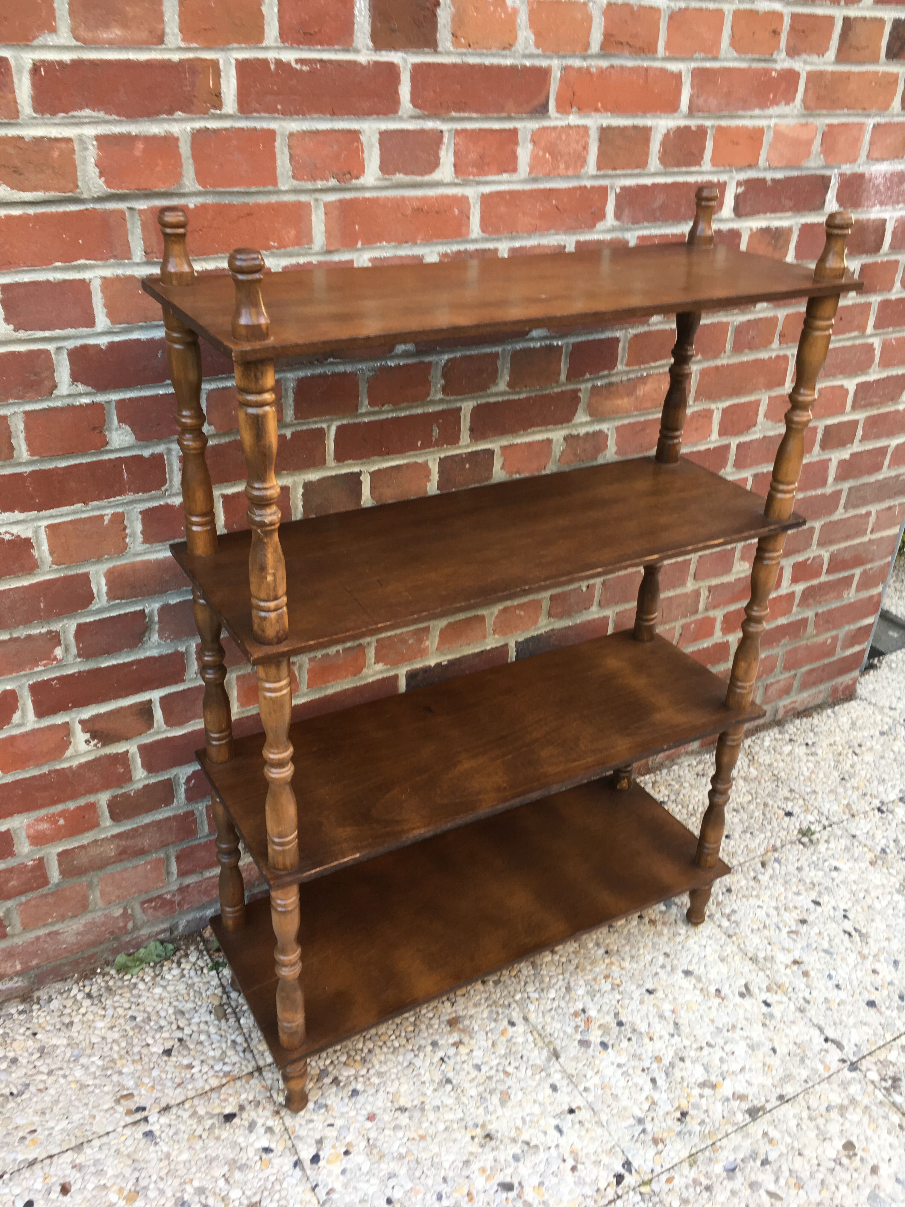 Étagère bibliothèque vintage en bois