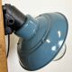 Industrial Blue Painted Factory Lamp Wall Light from Elektrosvit, 1960s