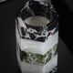 Emma vase in marble, white and green onyx