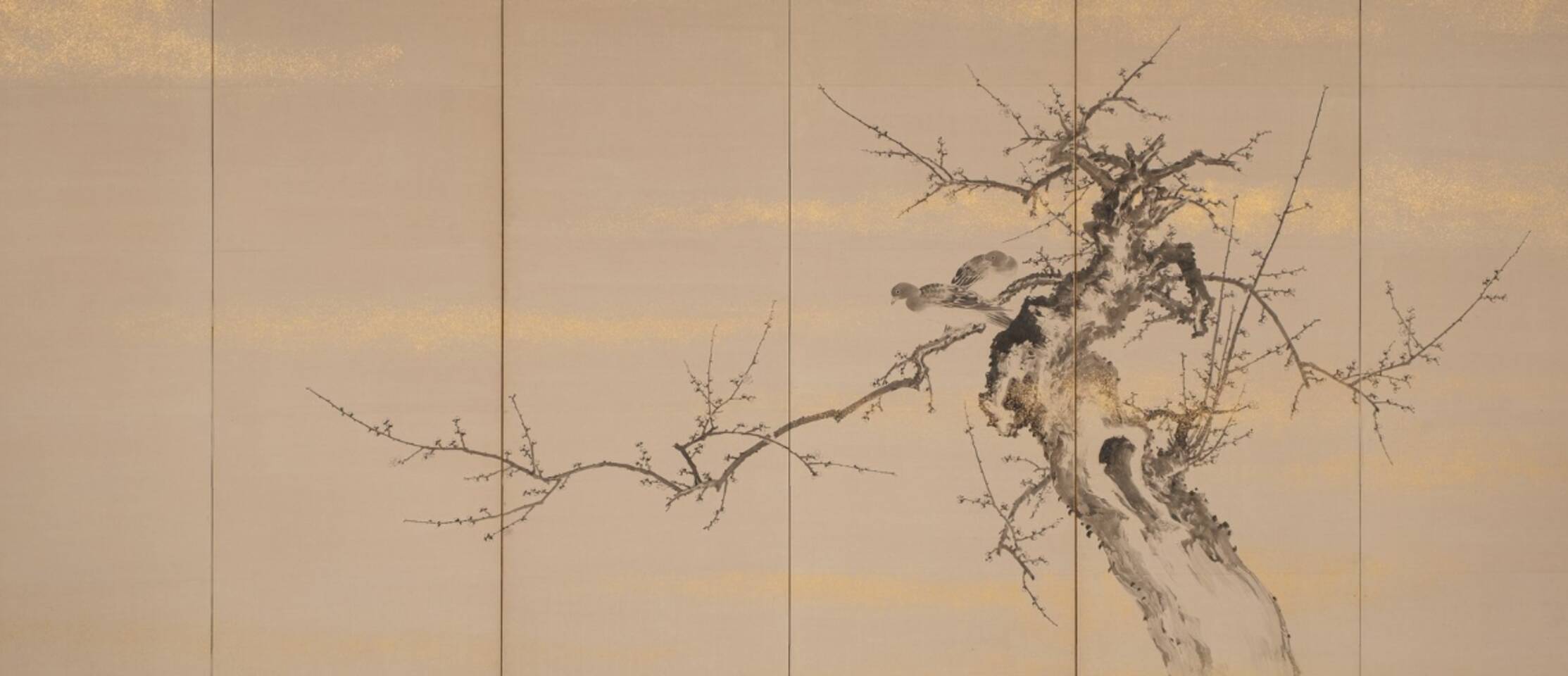 Beautiful Japanese Folding Screen / Byôbu, Six Panels, Taisho / Early 20th Century