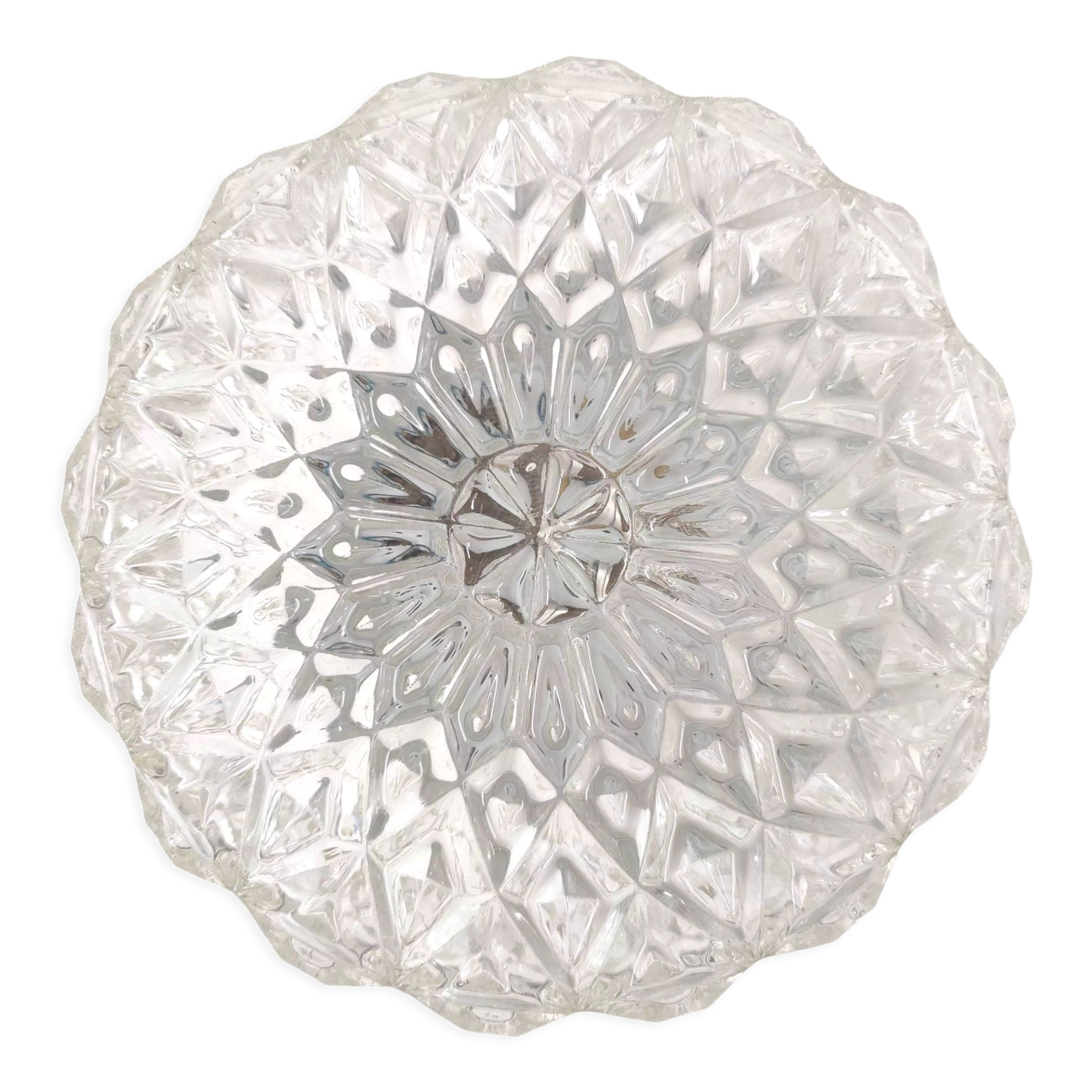 Cast glass ceiling lamp