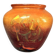 Vase Pot Paste Glass Blown Red Orange Lacquered Marbled Signed Dated Art Deco
