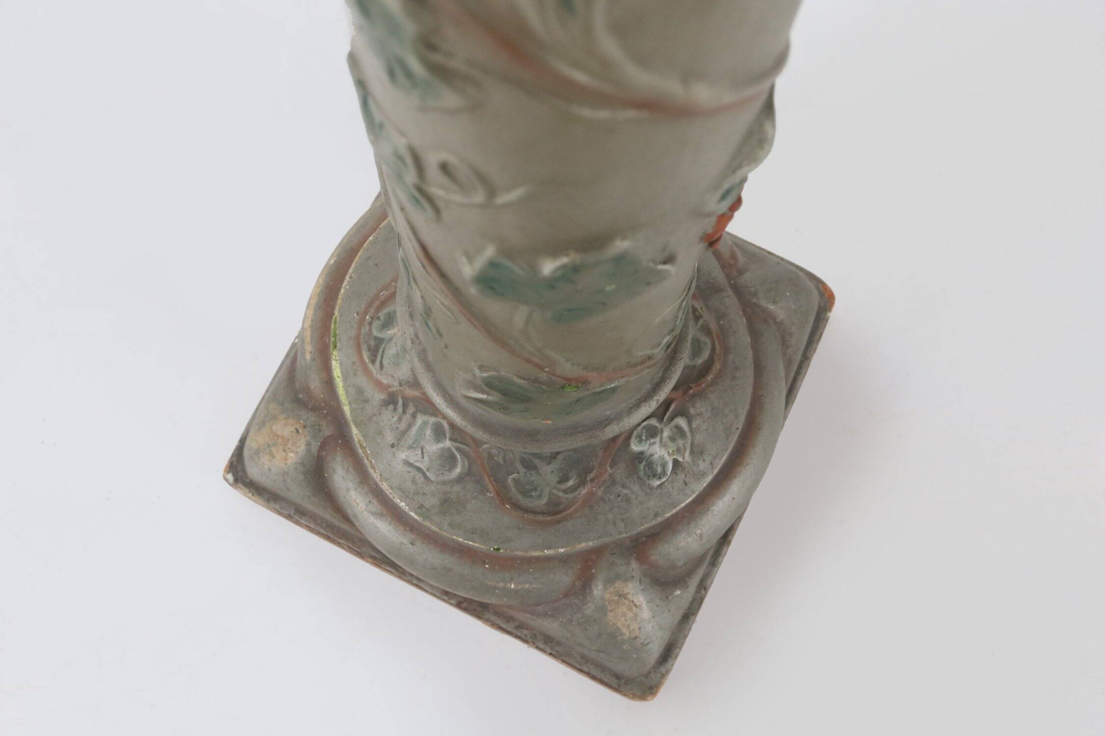 Art Nouveau console or pied de stall in glazed plaster, 1920s