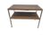 Mobile side table, brown, veneer, chrome-plated steel, Germany, 1970s.