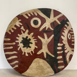 Tableau panneau bois Tribal XXe