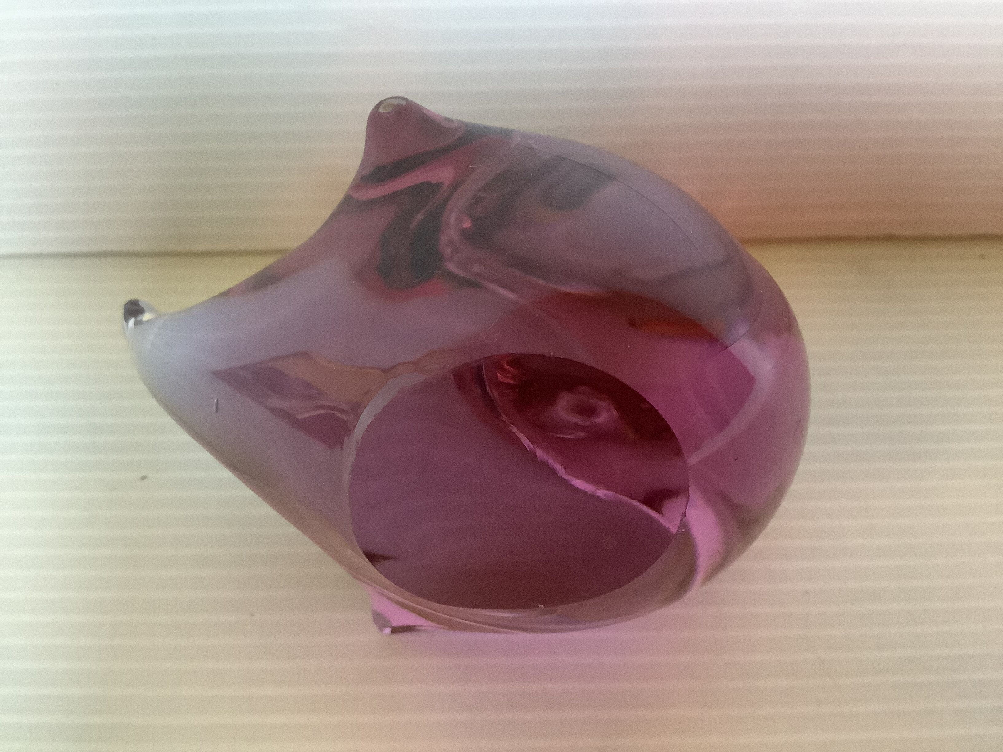 Purple pink glass bird paperpress