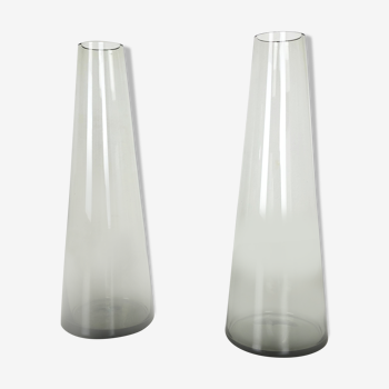 Ensemble de 2 vases à turmaline des années 1960 par Wilhelm Wagenfeld pour le WMF, Allemagne