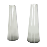 1960s set of 2 turmalin vases by Wilhelm Wagenfeld for WMF, Germany