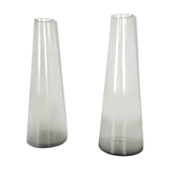 Ensemble de 2 vases à turmaline des années 1960 par Wilhelm Wagenfeld pour le WMF, Allemagne