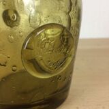 Pichet verre bullé vert