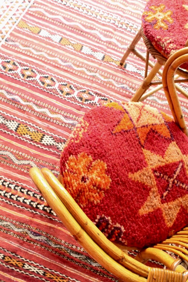 Set of 2 Audoux-Minnet chairs in rattan 60s