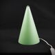 Lampe Teepee XL en verre opalin vert design Vintage 90s