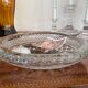 Ashtray empty pockets in cut glass 21,5cm