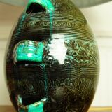 Ceramic lamp signed "Accolay Yonne" vintage